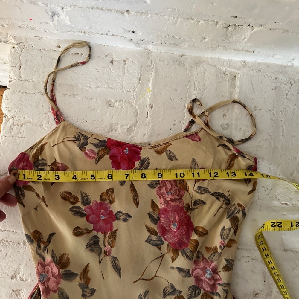 Vintage Dorothy Schoelen Designs Floral Midi Dress w/ Pockets Size 4 - Picture 7 of 12